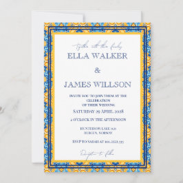 Convite Casamento Personalizado com Azulejo Marroquino Gro