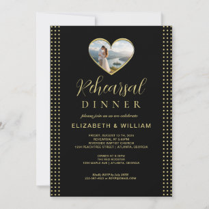 Convite Casamento personalizado com bolinhas douradas e pr