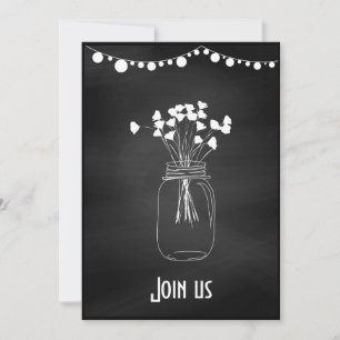 Convite Casamento Personalizado com Quadro Negro Moderno