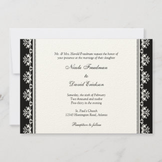 Convite Casamento personalizado da fronteira com o filigre