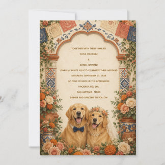 Convite Casamento Personalizado de Arte Popular Mexicana c