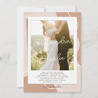 Convite Casamento Personalizado De Foto Do Boho Da Calliog