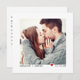 Convite Casamento Personalizado de Fotografia de Tipo Minm