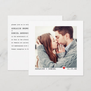 Convite Casamento Personalizado de Fotografias da Máquina