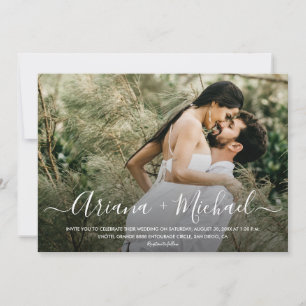 Convite Casamento Personalizado de Fotografias de Nomes de