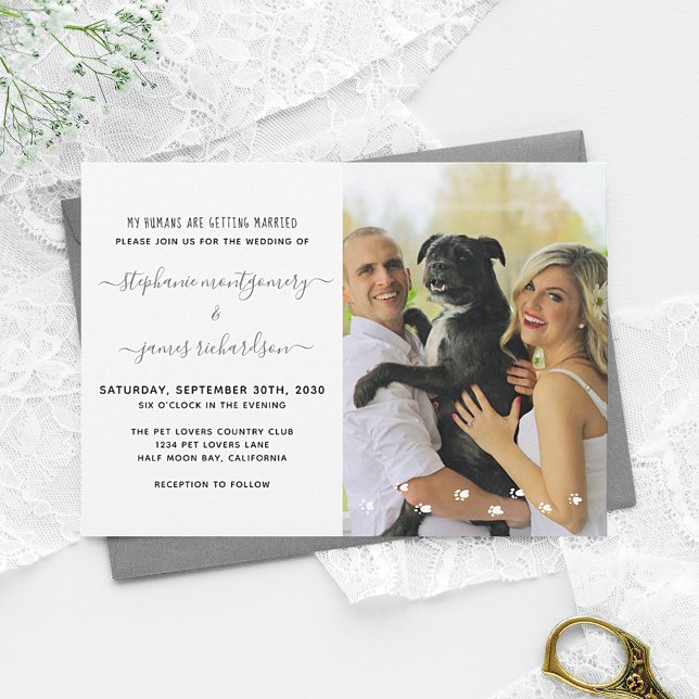 Convite Casamento Personalizado De Fotos De Animais De Pet (Criador carregado)