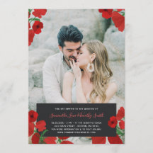 Casamento Personalizado de Fotos de Poppies Vermel