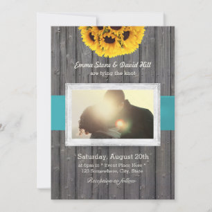 Convite Casamento Personalizado De Madeira De Girassol Rú