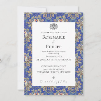 Convite Casamento Personalizado De Maravilha Real Azul