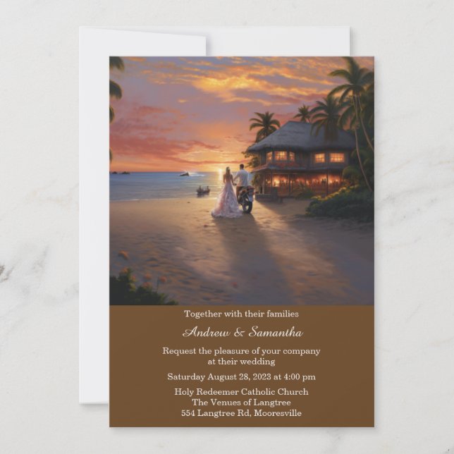 Convite Casamento Personalizado De Motocicletas (Frente)