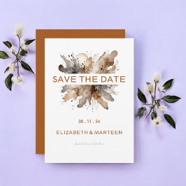 Convite Casamento Personalizado de Outono de Cores de Água