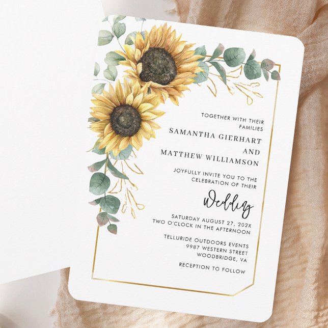Convite Casamento Personalizado de Script Floral Moderno E (Modern Elegant Floral Script Custom Wedding Invitation)
