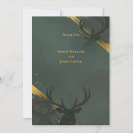 Convite Casamento Personalizado Escocês Highland Dourado T