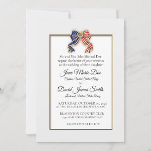 Convite Casamento Personalizado Militar Arco Patriótico