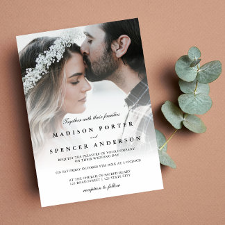 Convite Casamento Personalizado Moderno Elegante Minimalis