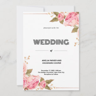 Convite Casamento Personalizado Por Aquarela Floral