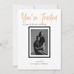 Convite Casamento Personalizado Simples e Minimalista com