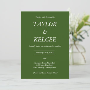 Convite Casamento PERSONALIZÁVEL Floresta Verde