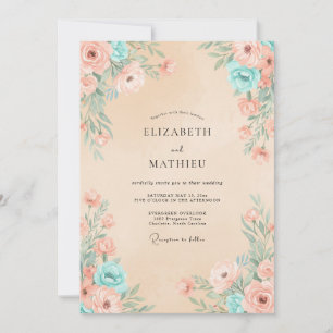 Convite Casamento Pétala Água Champanhe