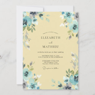 Convite Casamento Pétala Água Manteiga