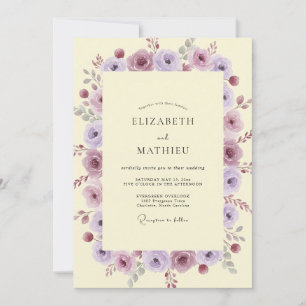 Convite Casamento Pétala Amarela Lavanda