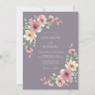 Convite Casamento Pétala Amarela Malva