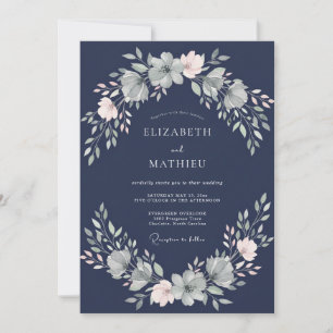 Convite Casamento Pétala Aquarela Tinta