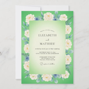 Convite Casamento Pétala Azul Lima