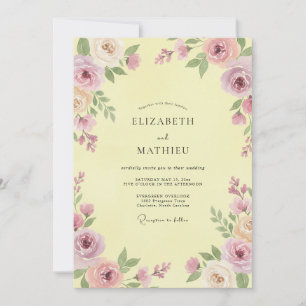 Convite Casamento Pétala Bege Marrom