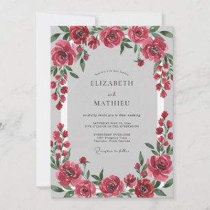 Convite Casamento Pétala Carmesim
