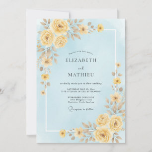Convite Casamento Pétala Céu de Mel