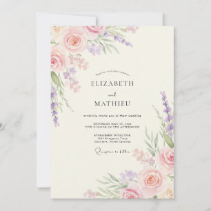 Convite Casamento Pétala de Ámbar Rosa