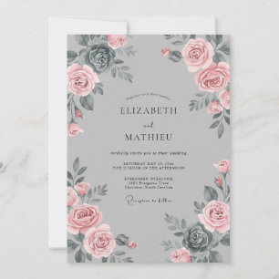 Convite Casamento Pétala de Ardósia Malva