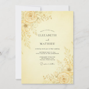 Convite Casamento Pétala de Creme de Manteiga