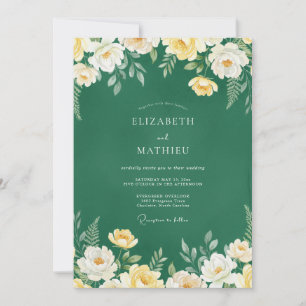 Convite Casamento Pétala de Mel Esmeralda