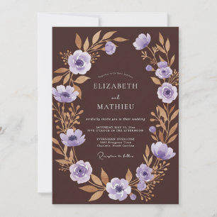 Convite Casamento Pétala de Mogno Lavanda