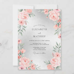 Convite Casamento Pétala de Pêssego Suave