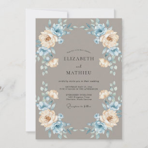 Convite Casamento Pétala de Pó de Taupe