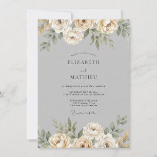Convite Casamento Pétala de Salvia Champagne