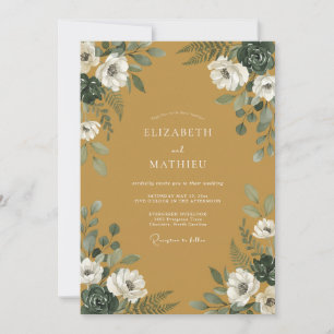 Convite Casamento Pétala Dourada