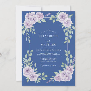 Convite Casamento Pétala Lavanda Centáurea