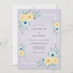 Convite Casamento Pétala Lilás Pálido