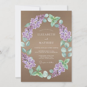 Convite Casamento Pétala Lilás Toupeira