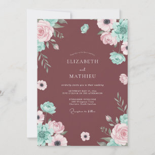 Convite Casamento Pétala Marsala