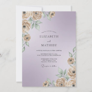 Convite Casamento Pétala Meia-Noite Poeirenta