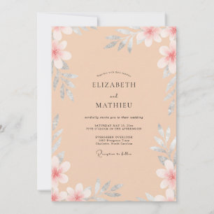 Convite Casamento Pétala Pintada Damasco