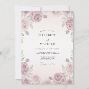 Convite Casamento Pétala Rosa Antiga