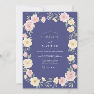Convite Casamento Pétala Rosa Ardósia