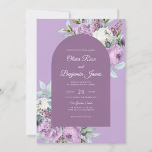 Convite Casamento Pétala Roxa Orquídea