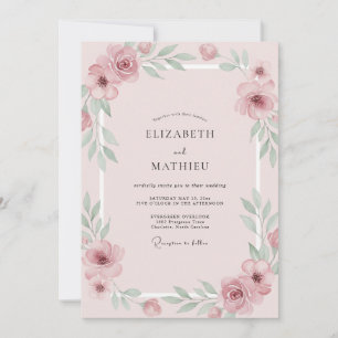 Convite Casamento Pétala Roxo Empoeirado